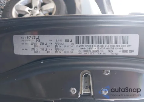 2018 Ram 1500 Big Horn 4X2 5'7 Box из США, поврежденный, VIN 1C6RR6LT8JS266496